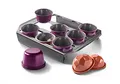 Produktbild: Tefal Creabake Starter-Set, Backformen, 9 Muffinförmchen, 3 Diamantformen, Antihaftbeschichtung, stapelbares System, kreative Rezepte, einfaches Backen, Eisenfarben