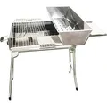Produktbild: Mangal Grill Edelstahl 0,8mm H76,5хB61xT30cm Edelstahlgrill BBQ Schaschlik