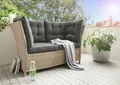Produktbild: Destiny Gartenlounge-Bank PALMA, Aluminium, Polyrattan, 2´er Bank, inkl. Auflagen