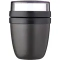 Produktbild: Mepal Müslibecher Lunchpot Ellipse mini, Nordic black, Kunststoff, 300 + 120ml