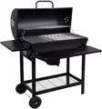 Produktbild: DRULINE Profi Smoker Grillwagen Holzkohle Stahl BBQ Grill Smoker XL 103x110x59 cm Standgrill aus Metall mit Deckel,Grillrost 2 Räder, Ablagefach, Ascheschale & Einstellbarer Belüftung