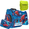 Produktbild: KiddiBex Spiderman Schulranzen Set 4-tlg. - Schultasche Jungen 1. Klasse - Grundschule Ranzen - Ergonomischer Schulrucksack