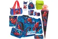 Produktbild: KiddiBex Schulranzen Spiderman 5tlg. oder 13tlg. (Set, 05-tlg., Tornister, Mäppchen, Turnbeutel & Regenschutz), Jungen 1. Klasse - Grundschule Ranzen - Ergonomischer Schulrucksack