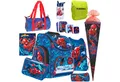 Produktbild: KiddiBex Schulranzen Spiderman 4tlg. oder 12tlg. (Set, 04-tlg., Tornister, Mäppchen, Turnbeutel & Regenschutz), Jungen 1. Klasse - Grundschule Ranzen - Ergonomischer Schulrucksack
