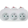 Produktbild: Esperanza ELK307W Elektrischer Splitter 3 Steckdosenschalter Weiss (3 x, CEE 7/5) (ELK307W)