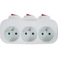 Produktbild: Esperanza ELK307W Dreifach-Elektroverteiler, weiß - Weiß