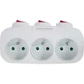 Produktbild: Esperanza Elec Steckdosenverteiler 3 Steckdosen Schalter Wei