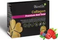 Produktbild: Biostile Collagen Premium Red Total – 30 Beutel mit 8600 mg hydrolysiertem Kollagen, Vitamin C, Curcumin, Shilajit, Zink, Kupfer, Biotin, Mangan und Silizium für Haut, Gelenke und Knochen
