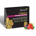 Produktbild: Biostile Collagen Premium Red Total – 30 Beutel mit 8600 mg hydrolysiertem Kollagen, Vitamin C, Curcumin, Shilajit, Zink, Kupfer, Biotin, Mangan und Silizium für Haut, Gelenke und Knochen