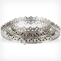 Produktbild: DRULINE 3tlg. Set Spiegeltablett - Tablett - Dekotablett - Make up Organizer - Kerzentablett – Schmucktablett – Kosmetiktablett - Ø 20/26/29 cm - Metall Silber/Spiegel - Geschenkidee