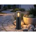 Produktbild: LED Außen Sockelleuchte Schwarz & Rauchfarbig, Garten Wegbeleuchtung Höhe 30cm - Schwarz
