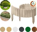 Produktbild: Floranica Rollborder Beeteinfassung 100 x 10 cm Unbehandelt Flexibler Holzzaun Deko für Gartenzaun Rasenkante Umzäunung Gartenzaun für Rasenflächen