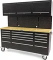 Produktbild: Werkbank mit Schrankwand 182cm Holzplatte Werkstatteinrichtung Werkzeugschrank
