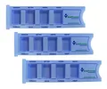 Produktbild: Medi-Inn Medikamentendispenser mit 4 Fächern, blau Standard, 3 Stück, Tablettenbox für einen Tag, Pillenbox, Tagesdispenser