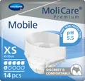Produktbild: MoliCare Premium Mobile Einweghose: Diskrete Anwendung bei Inkontinenz für Frauen und Männer; 6 Tropfen, Gr. XS (45-70 cm Hüftumfang), 14 Stück