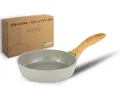 Produktbild: DIVORY Keramikpfanne 16cm – Pfanne mit Keramikbeschichtung Induktion, PFAS & PTFE frei, kleine Bratpfanne Keramik, Mini-Pfanne, Eierpfanne beschichtet - frying ceramic pan (Natura, 16 cm)