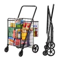Produktbild: VEVOR Einkaufstrolley Einkaufsroller Einkaufswagen 50kg Klappbar Tragetasche
