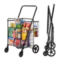 Produktbild: Einkaufstrolley, Einkaufswagen, Klappbar, 50kg, Handwagen, Faltbar, Wäsche, L...