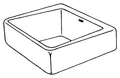 Produktbild: Geberit Publica Spülbecken 500 mm x 390 mm 200 mm - Weiß Alpin - 361350000