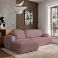 Produktbild: Masseno Ecksofa MODENZA P L-S mit Schlaffunktion L-Form, Sofa mit Bettkasten, Wohnzimmersofa, Couch, Soffa, Bettsofa, Couchgarnitur- Lila, POSO 130