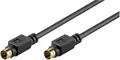 Produktbild: goobay 50057 S Video Kabel vergoldete Mini DIN Stecker 4 polig S-Videokabel geschirmt SVHS Kabel VHS Videorecorder/VHS Recorder Schwarz 1m