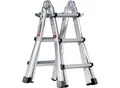Produktbild: euroline Alu-Vario-Klappleiter, mit teleskopierbaren Holmen, 4 x 3 Sprossen