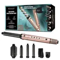 Produktbild: REVAMP Dynamic Radiance 7-in-1 Airstyler - Haartrockner und Multistyler mit bürstenlosem Motor für schnelles Föhnen, Volumen, Glätten - Warmluftbürste lange haare, 6 Aufsätze, Beauty Tasche