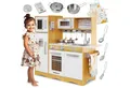 Produktbild: Mamabrum Kinder-Küchenset XXL-Holzküche mit LED-Beleuchtung, Schürze und Zubehör- Spielset