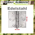 Produktbild: GAH Edelstahl Scharnier Höhe 82 mm Breite 82 mm Stärke 1,0 mm quadratisch 