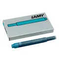 Produktbild: LAMY T10 Tintenpatronen mit großem Tintenvorrat - geeignet für alle Lamy Patronenfüllhaltermodelle - Inhalt 1,25ml je Patrone - 5 Stück pro Päckchen - Tintenfarbe türkis