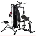 Produktbild: HAMMER Kraftstation Ferrum TX4, Trainingsstation mit Seilzugsystem, Beinpresse & Power-Lat.-Bar und Rückentrainer inklusive, Multistation für Beintraining, Bauch, Rücken & Co, 50 Übungen