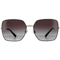Produktbild: Dolce & Gabbana Square Womens Schwarz Gold Schwarz Grau Gradient Sonnenbrille