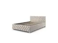 Produktbild: Juskys Polsterbett Nizza 180x200 cm - Lattenrost, Stauraum & LEDs - Samtbezug mit Steppung - Beige