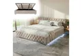Produktbild: Juskys Polsterbett Nizza, Stauraum, LED Licht, Chesterfield Steppung, Samtbezug