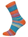 Produktbild: HomeOfSocks 2 Paar Warme Hygge Socken Für Herren Und Damen Aus Echter Wolle - Wollsocken Mit Fröhlich Bunten Mustern Und Druckarmer Zehennaht | Rost Gr. 43-46