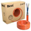 Produktbild: Germany B.e.s.t CAT 7 Kabel 100m Simplex Lan Kabel Kupfer 1000Mhz S/FTP Cat Netzwerkkabel Cat 7 Verlegekabel 100m