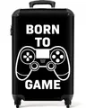 Produktbild: NoBoringSuitcases.com© Kinderkoffer Zitat - Gaming - Controller - Jungen 55x35x20cm, 4 Rollen, Handgepäck Koffer, Hartschalenkoffer Kinder, Reisekoffer Jungen
