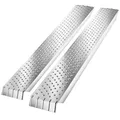 Produktbild: TecTake GmbH Auffahrrampen Sven 2er Set, 400 kg belastbar und rutschfest - silber 405020