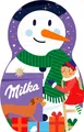 Produktbild: Milka Snow Mix Adventskalender – Bunter Weihnachtskalender mit Schokolade, Kugel