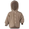Produktbild: Engel Naturkleidung Walkjacke (1-St) Baby Fleece Jacke mit Kapuze aus Bio Schurwolle braun 50/56