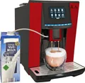 Produktbild: Acopino Vittoria RED Kaffeevollautomat – rote Espressomaschine mit One Touch Funktion, Milchsystem, Mahlwerk & Heißwasserfunktion