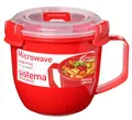 Produktbild: sistema Mikrowellen-Suppentasse 10.7 cm hoch rot