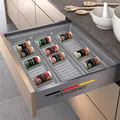 Produktbild: Schubladen Einsatz Gewürz Halter silber - für 60 x 50cm - Küchen Organizer Regal