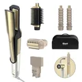 Produktbild: Shark Glam Multistyler und Haartrockner für glatte Haare, Wellen und Locken, mit hitzekontrollierter Keramik, Gloss-Lock-Technologie und Styling-Aufsätzen inkl. Silki, Glossi