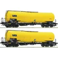Produktbild: Roco 76025 H0 2er Set Kesselwagen Zacns, GATX, Ep.VI H0 + Neu