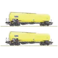 Produktbild: Roco 76025 H0 2er-Set Kesselwagen der GATX Gelbe Lackierung