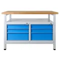 Produktbild: ADB Werktisch Werkbank Arbeitstisch Werkzeugtisch 6 Schubladen 1200x600x840 mm