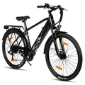 Produktbild: Hiland 26 Zoll Elektro Mountainbike, E-MTB mit 250W Motor, 36V 7.8Ah Batterie, Scheibenbremsen, 7-Gang E-Mountainbike für Männer Frauen