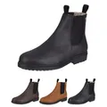 Produktbild: SUEDWIND FOOTWEAR Reitstiefeletten New Work Winter für Damen – Chelsea Boots aus Leder – Reit- & Freizeit-Stiefelette mit Gummisohle & Merino-Lammfellfutter – Schuhe in Schwarz – Größe 35