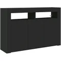 Produktbild: vidaXL Sideboard Schwarz Engineered Wood 116 x 30 x 75 cm Rechteckig